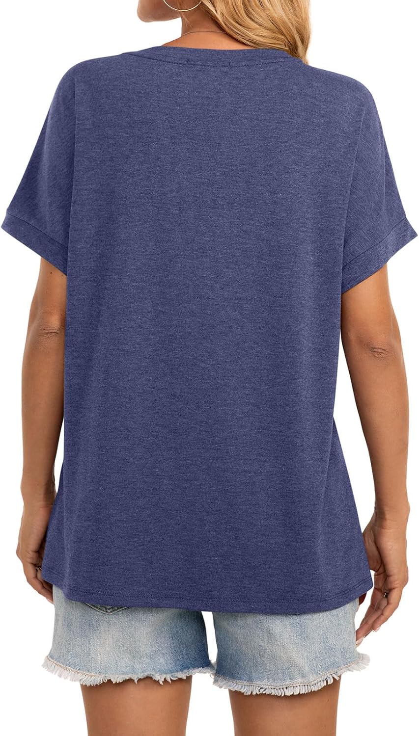 Womens Oversized T Shirts Short Sleeve Crewneck Loose Fit Tops Summer Outfits Clothes 2025 - Image 4