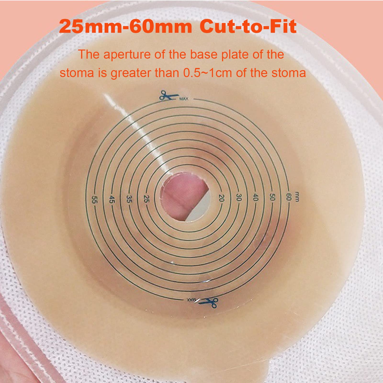 Bolsa de ostomía, Paquete de 10 Bolsas colostomía/ostomía drenables Desechables/Bolsas Drenaje/Bolsa for el Cuidado la colostomía/estoma ostomía con Bolsa Abierta