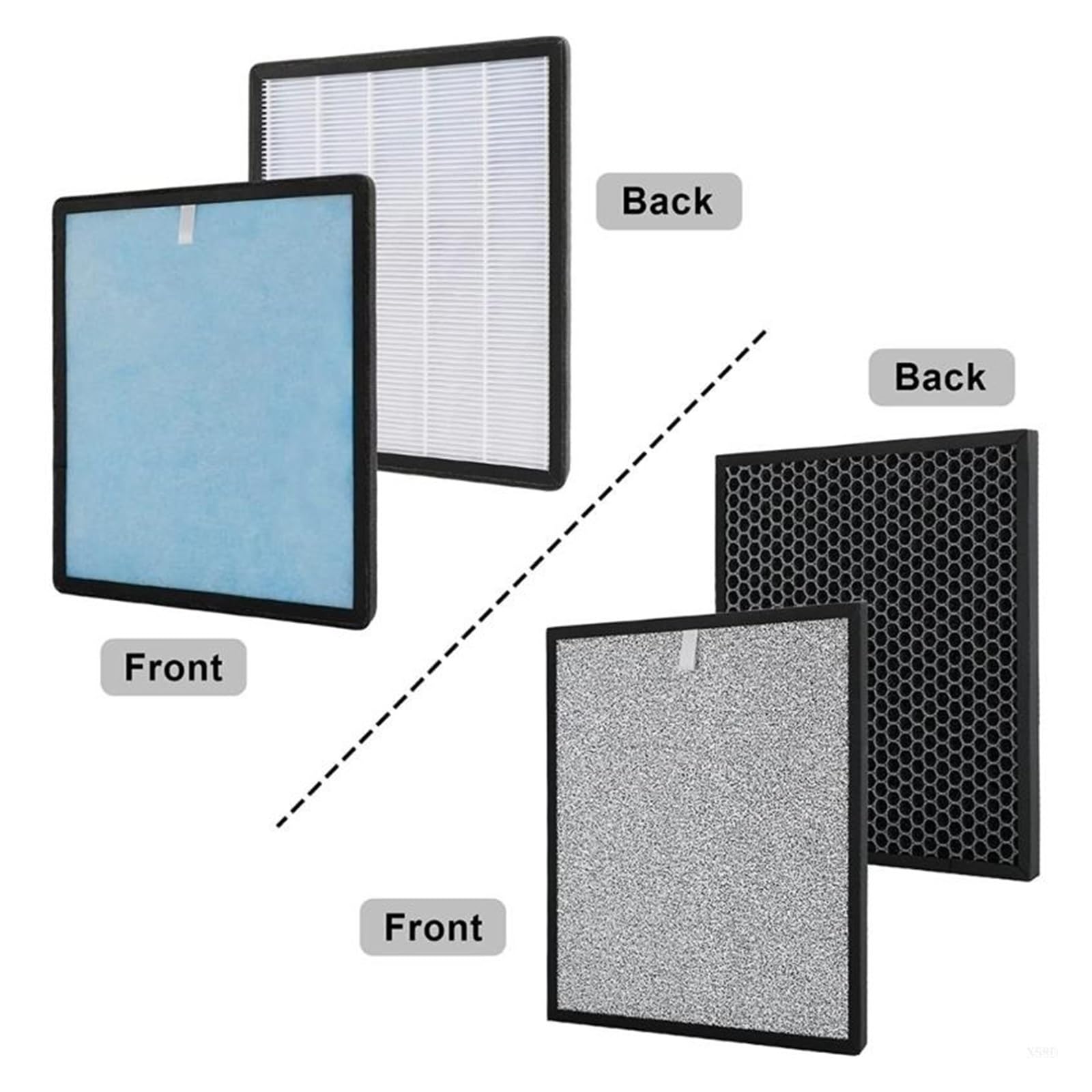 1 Confezione Di Filtri For Purificatori D'aria, Filtri For Purificatori D'aria In Materiale Plastico, Accessori For Filtri For Purificatori D'aria HSP001 N58D