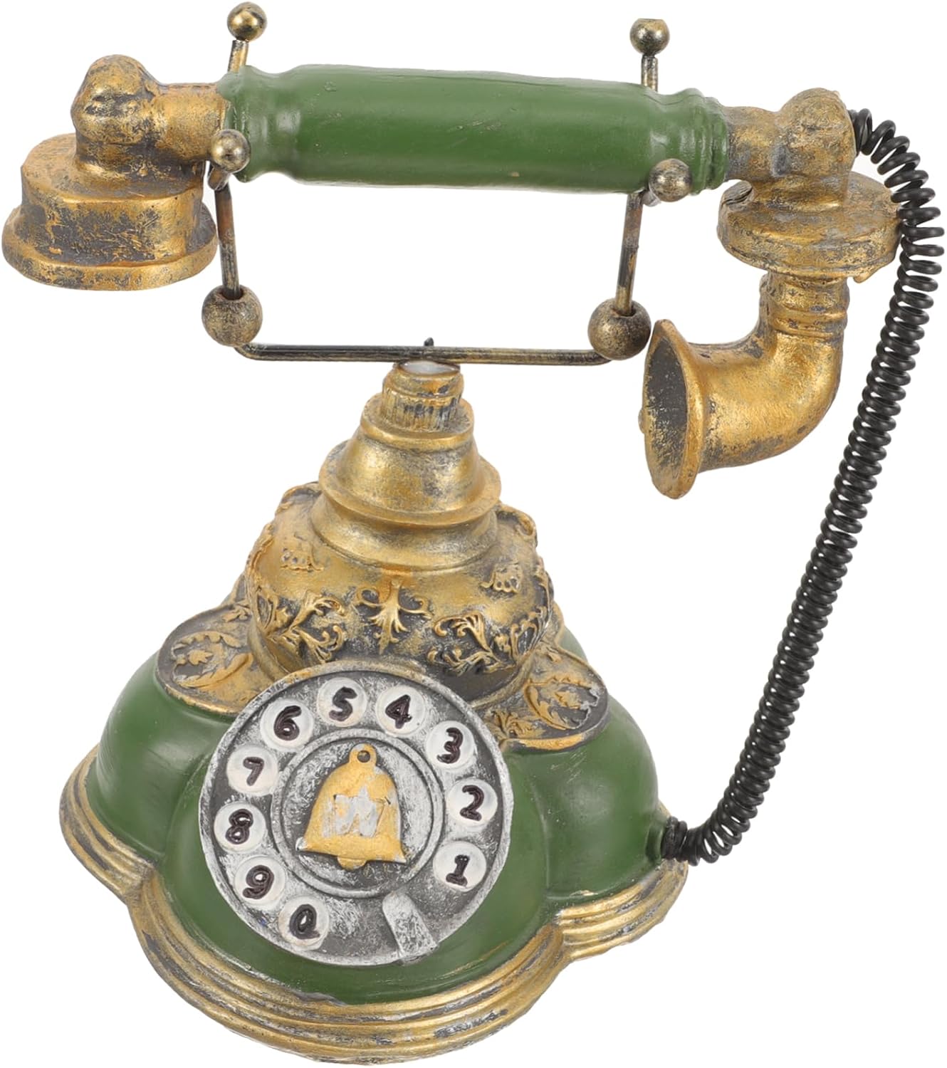 Retro Rotary Phone Craft Vintage Home Decor for Desk Antique Style Office Ornament Elegant Hand Decoration for Living and Bedroom