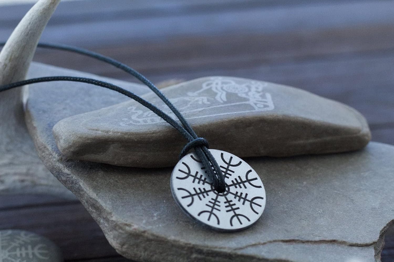 Aegishjalmur Pendant - Helm of Awe Necklace - Silver - Viking Jewelry Necklaces - Image 2