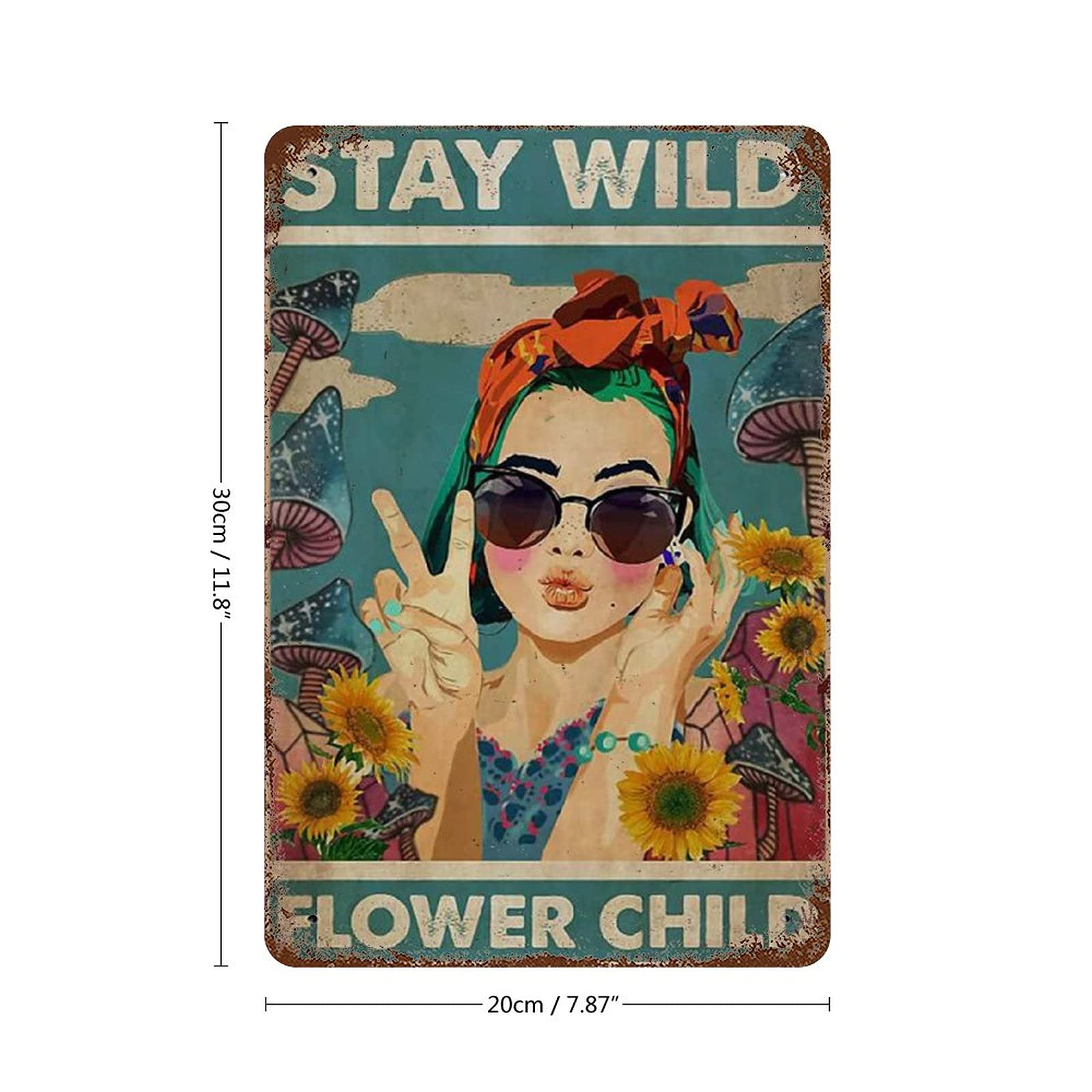 DAIERCY Plaque En Métal Humoristique En Forme De Cœur Sauvage