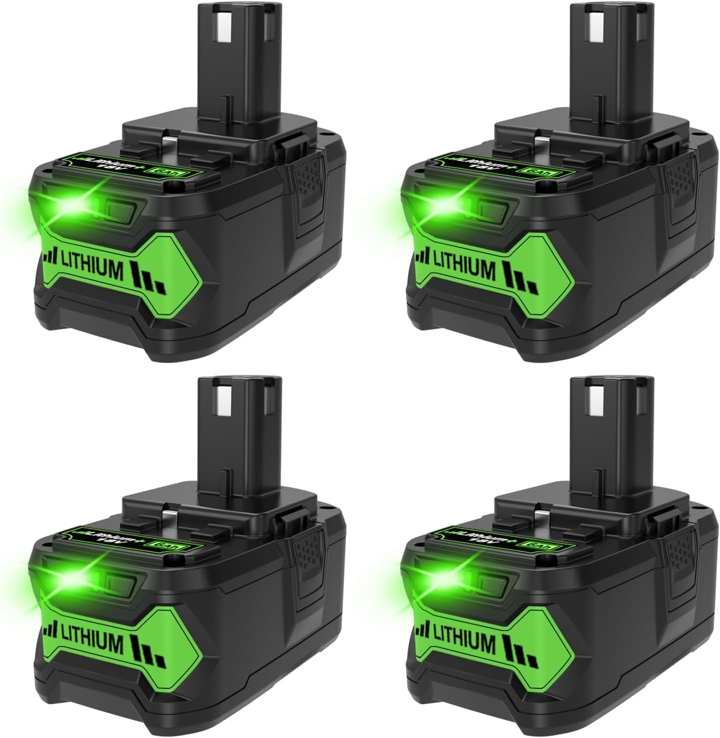 High Capacity 8.0Ah Upgrade Compatible with Ryobi 18V Battery Replacement 18 Volt Battery P102 P108 P103 P104 P105 P107 P109 P122 Cordless Power Battery Tools(8AH*4)
