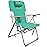 Caribbean Joe Folding Beach Chair, 4 Position Portable Backpack Foldable Camping Chair with Headrest, Cup Holder, and Wooden Armrests, Teal