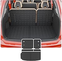Vista 25 de alfombra de carga para maletero, protector de cubierta de asiento trasero de elastómero termoplástico (alfombra de maletero + alfombra de respaldo)