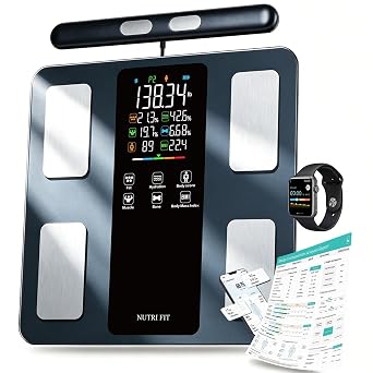 NUTRI FIT Smart Scale for Body Weight 8-Electrode Digital Bathroom Scale