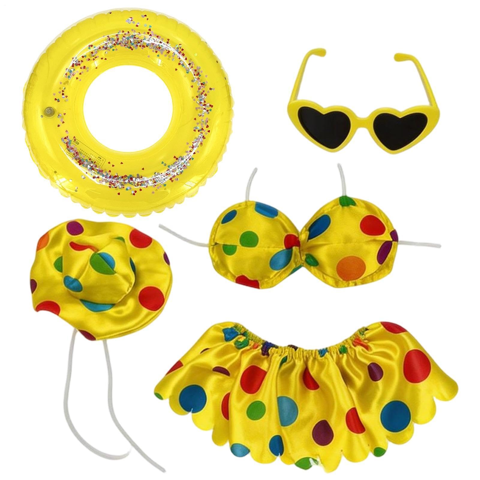 Traje de bikini de ganso para decoración alegre en el balcón y la terraza