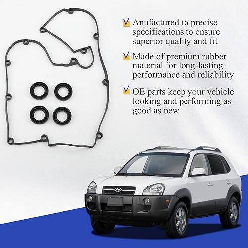 Miniatura 5 de Junta de tapa de válvula con sellos de bujía para Hyundai Elantra 03-12/Tiburon 03-08/para Tucson 05-09 para Kia Spectra 04-09/Spectra5