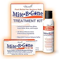 Vista 12 de Mite-B-Gone Loción de tratamiento de 4 onzas Loción de azufre natural Max-Strength para ácaros humanos de acción rápida, mordedura de insectos