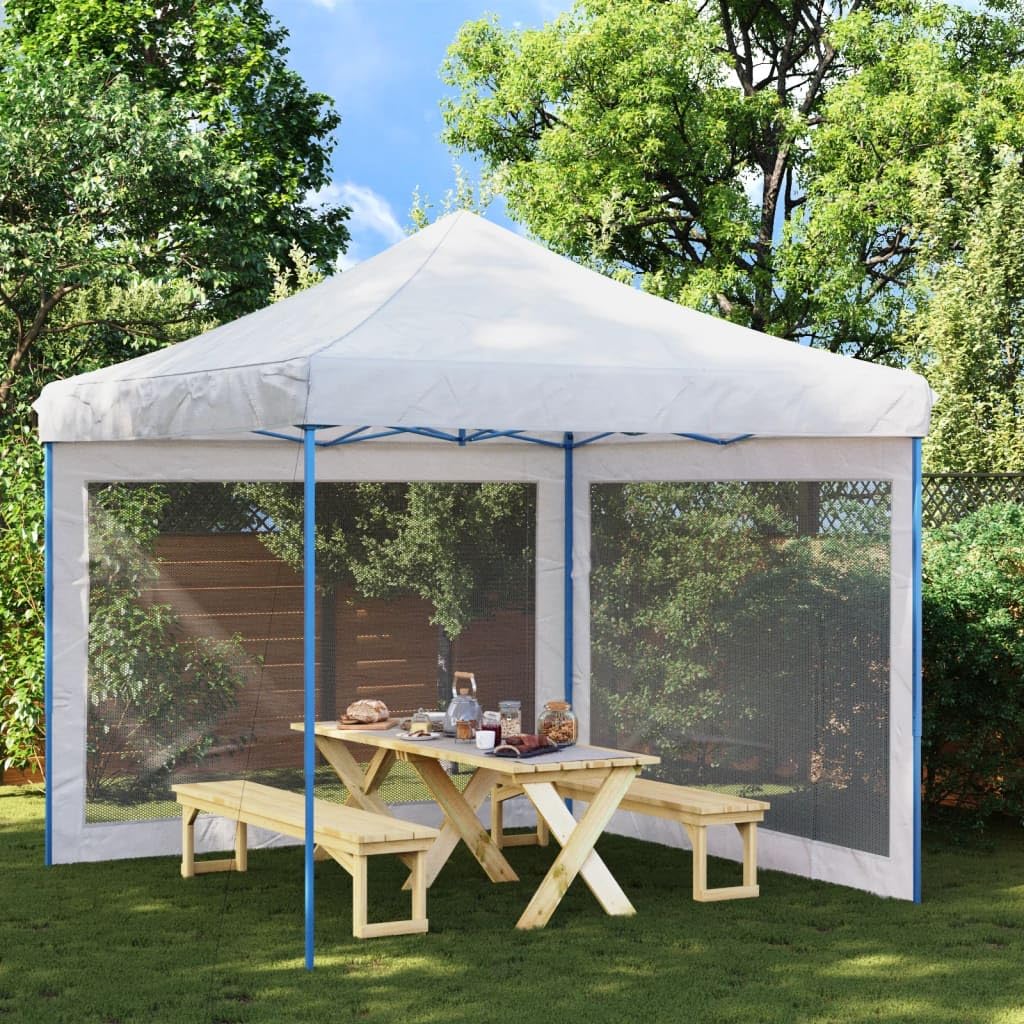 Home & Garden-Party Tenda Sidewall 2 pz Bianco e Nero Mesh - Scelta
