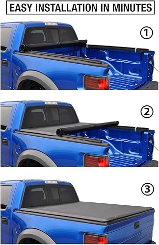 Miniatura 7 de Tyger Auto T1 - Cubierta tonneau suave enrollable para caja de camioneta compatible con Nissan Frontier 2022-2026  Caja de 6 pies (73 pulgadas)