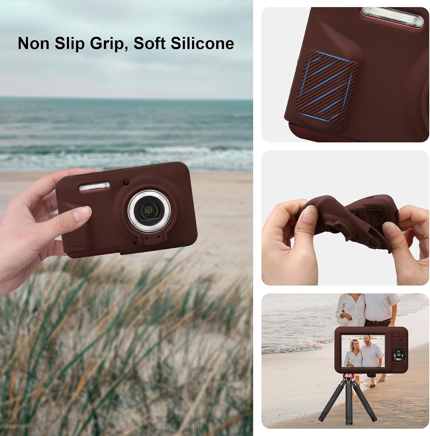 Canboc Protective Case for Kodak PIXPRO FZ55 Digital Camera, Brown image 4