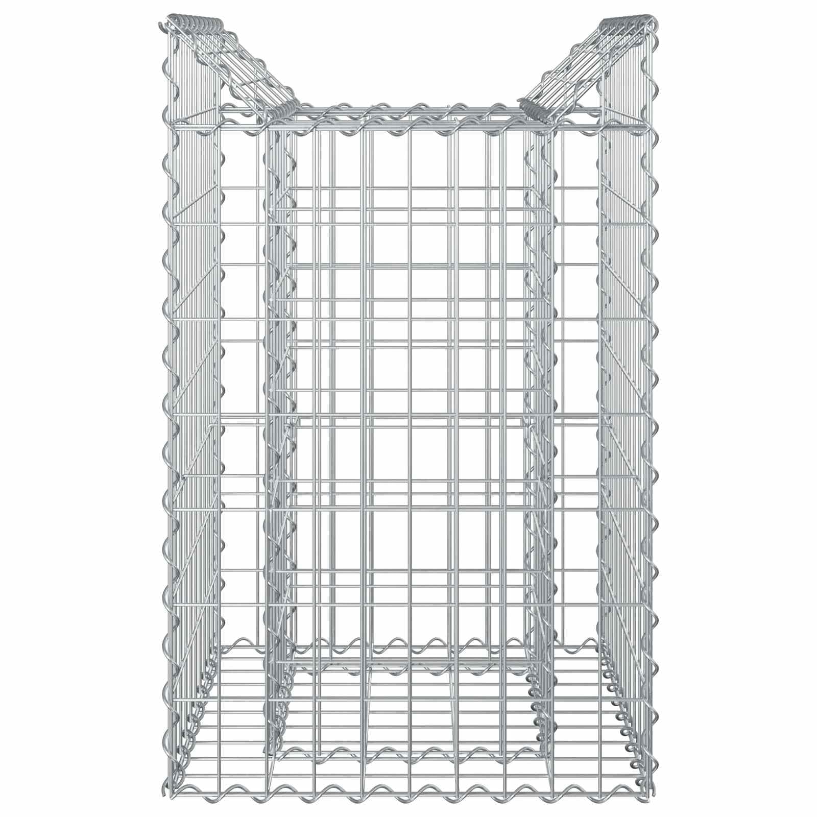 Gabionen Zaun mit Hochbeet Steingabionen Steinkorb Gabionenwand Gabionenkörbe Gabionengitter Drahtkorb Steingabionen 50 x 50 x 80 cm