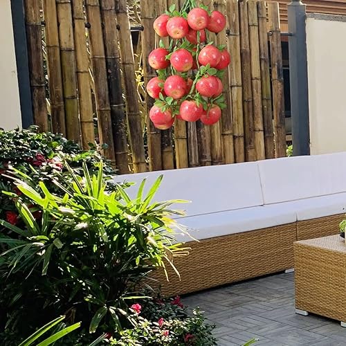 Miniatura 9 de BAOZOON 5 racimos de frutas de plástico falsas de plátano realistas para colgar frutas, 20 piezas, brocheta de fruta artificial de plátano, fondo de