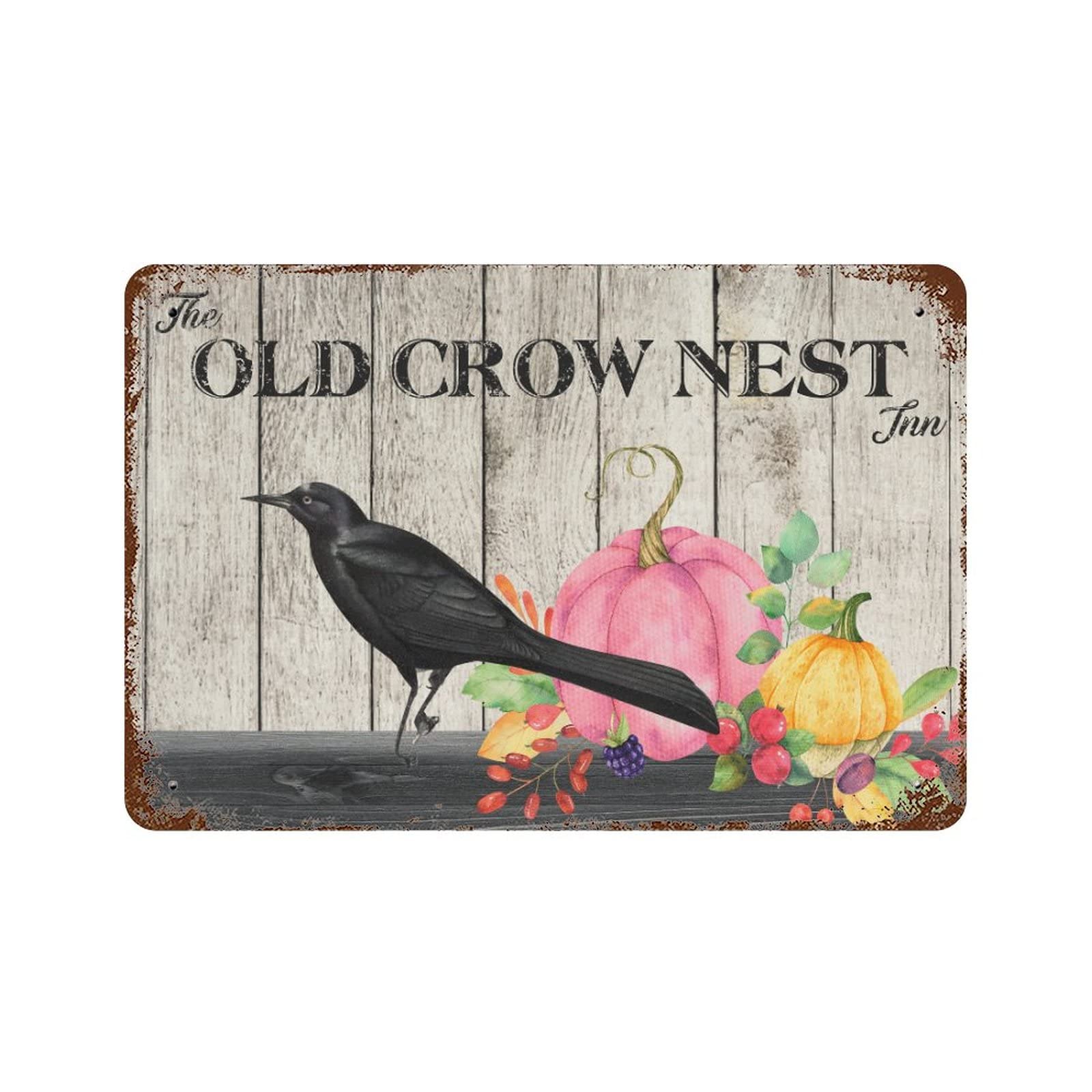 Plaque en métal Halloween et Noël pour décoration de jardin
