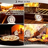 Vista 5 de Paquete de 2 termómetros de horno para hornos de gas y eléctricos, 122.0-572.0 °F/100-600°F en el horno, acero inoxidable 304, lectura instantánea