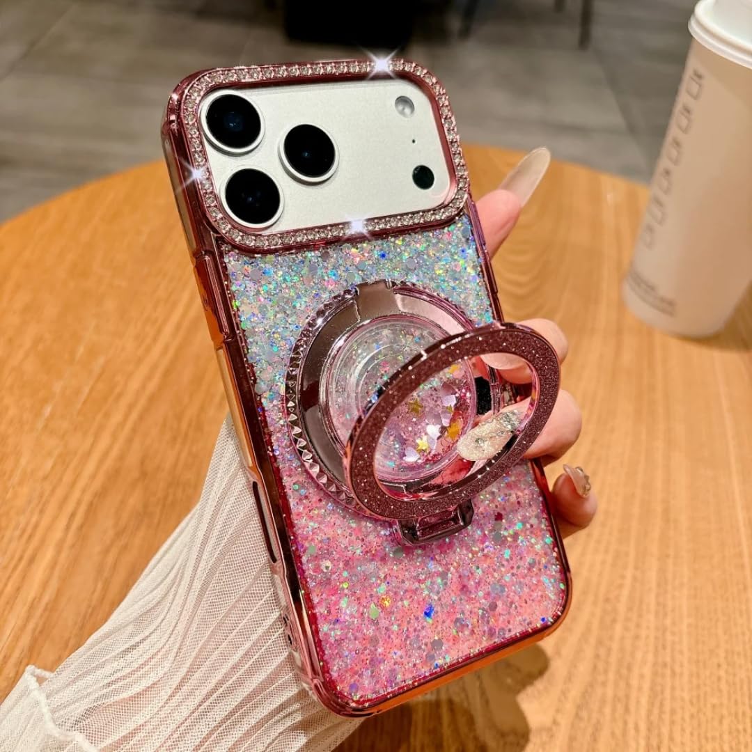 Coque iPhone 15 Pro Max sable mouvant rose pour streaming mains libres - 7