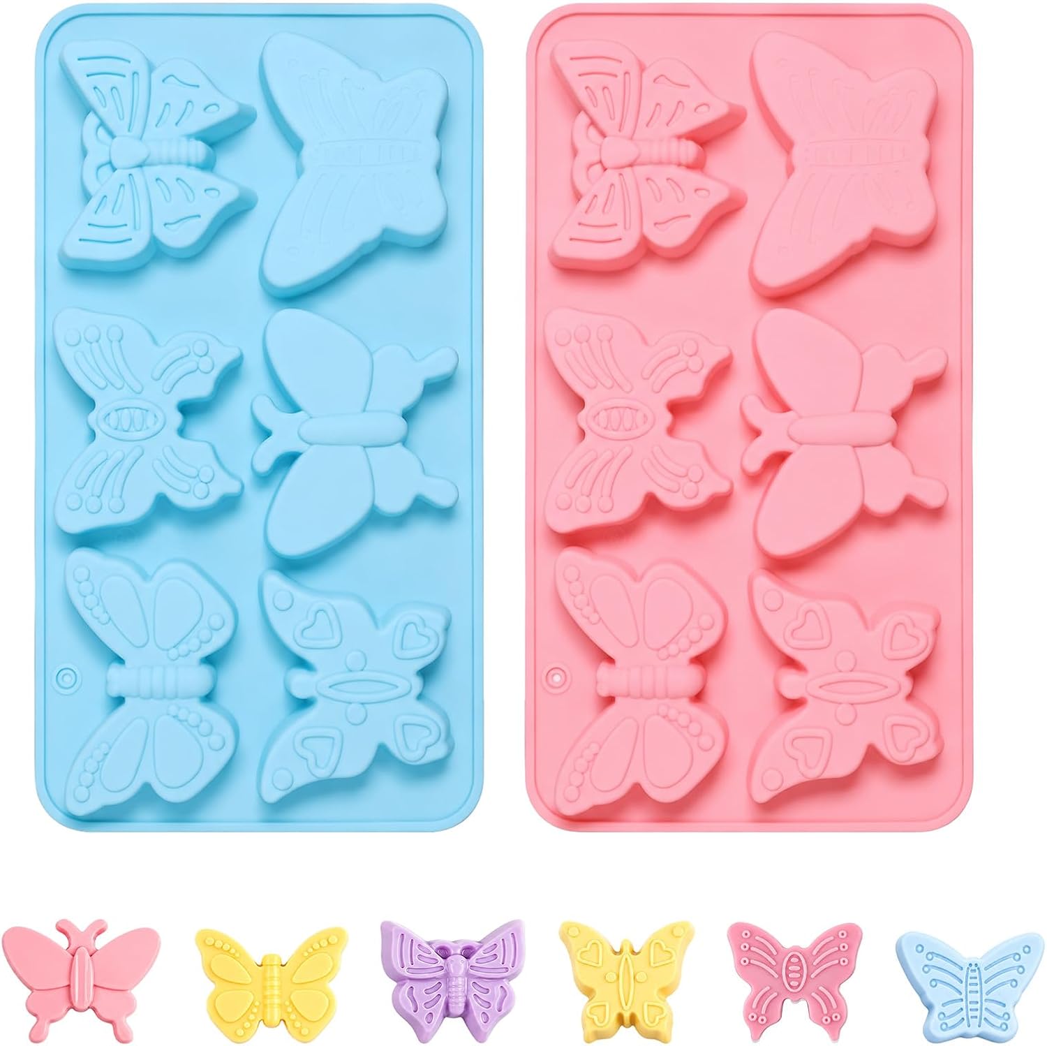 2 PCS Butterfly Silicone Mold 3D Butterfly Themed Baking Mould