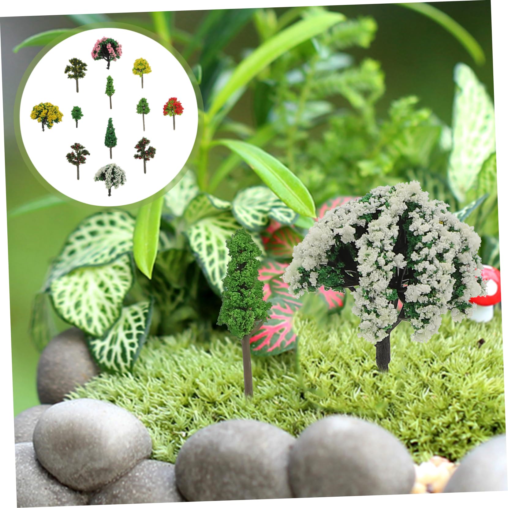 YARNOW 120 Piezas Árbol Modelo De Caja De Arena Maqueta De Ferrocarril Paisaje Árbol Mini Árbol Modelo Árbol De Escala Árbol De Diorama De Plástico El Plastico Miniatura Sala De Juguetes