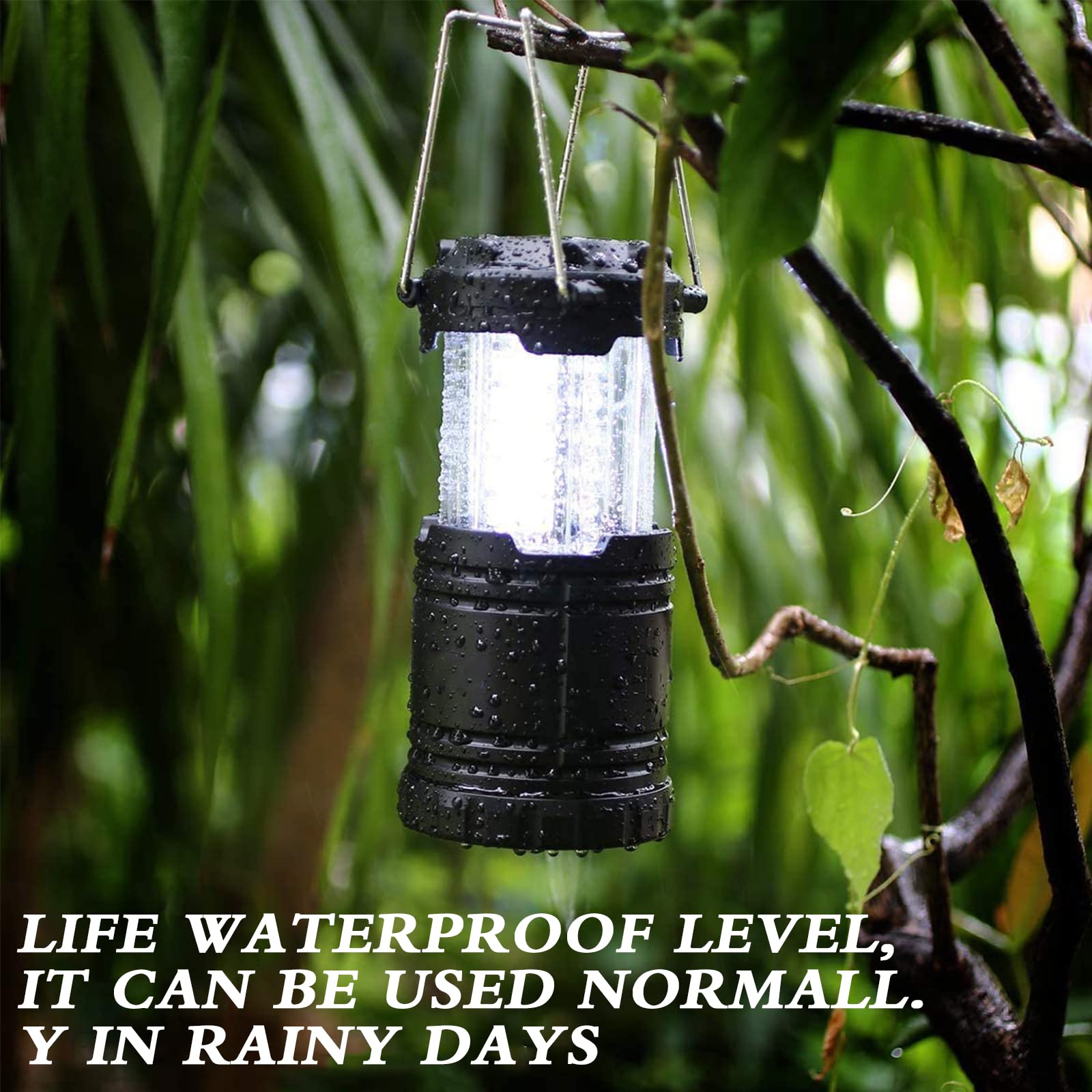 Lampe De Camping Led Rechargeable Par Usb, 1800 Mah Batterie Externe Et 3 Modes D'Éclairage