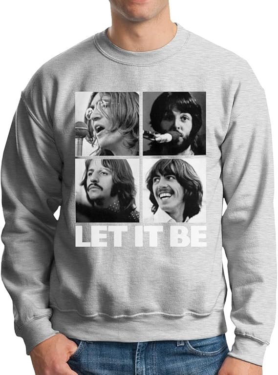 Amazon Co Jp メンズパーカー春服 秋服 冬服 おしゃれ 原宿風 Beatles ビートルズ Let It Be Vintage 長袖 丸首 スウエットパーカー 通勤 通学 旅行 スポーツお ファッション