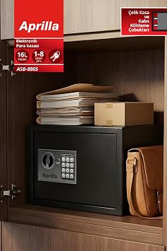 Asb-8805 Elektronik Para Kasası | Şifreli & Anahtarlı & 16 L Kapasite