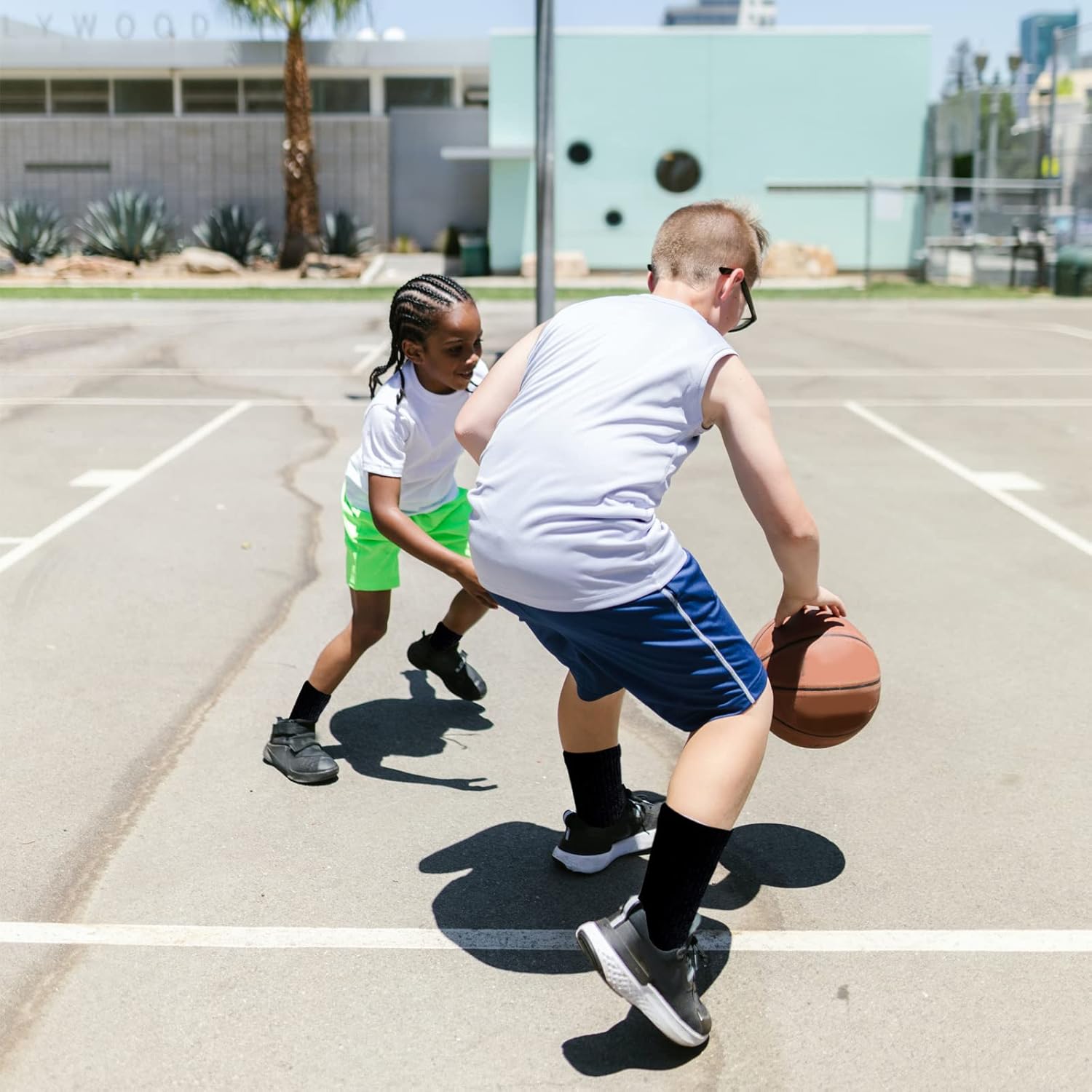 JAMEGIO Boys' Crew Socks 12 Pairs Cotton Athletic Socks for Toddlers Little Big Boys - Image 7