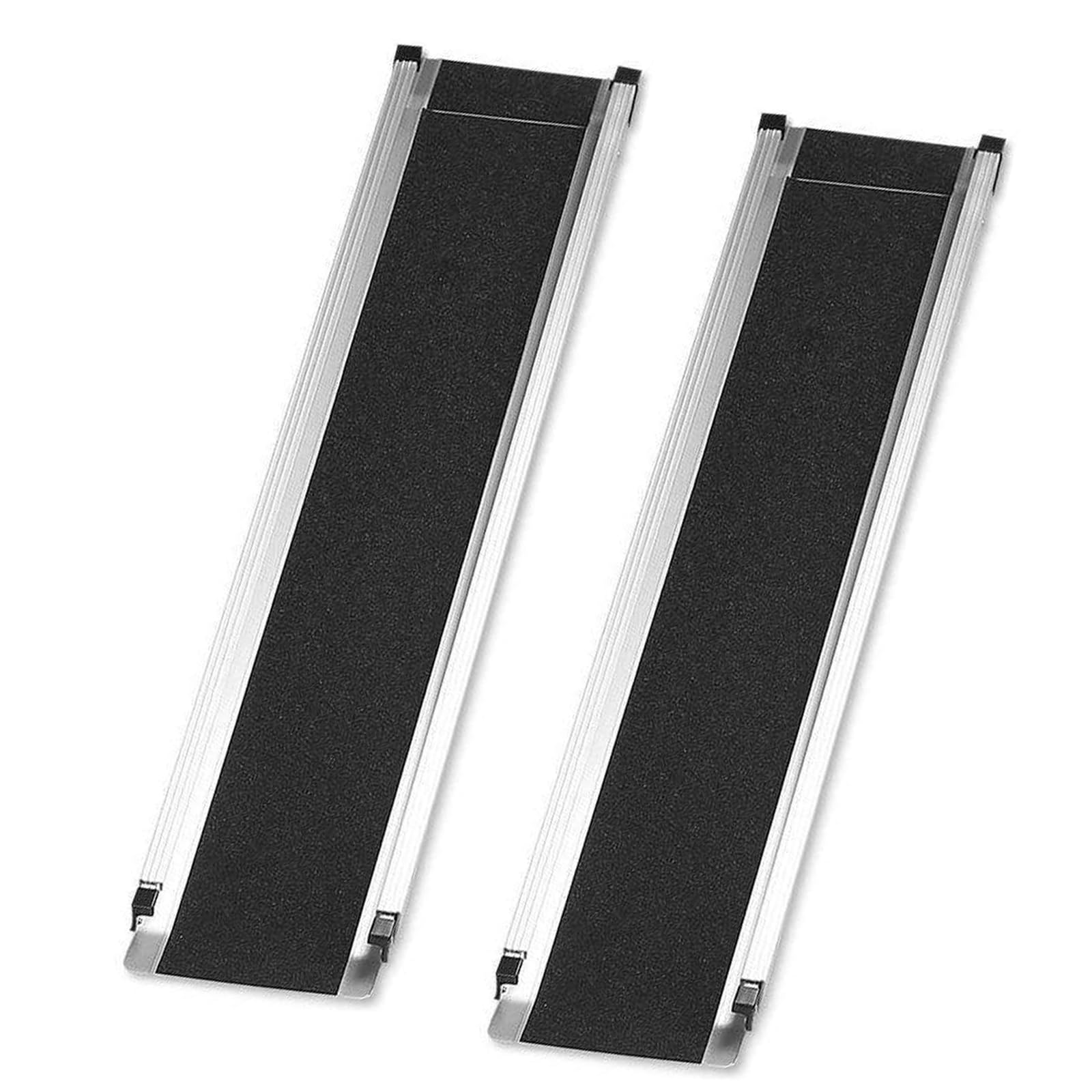 Rampa Telescópica para Silla De Ruedas De 2,13 M (7 Pies) Ajustable, Portátil, De Aluminio, con Umbral, Plegable, para Scooter De Movilidad, con Superficie Antideslizante, 7FT