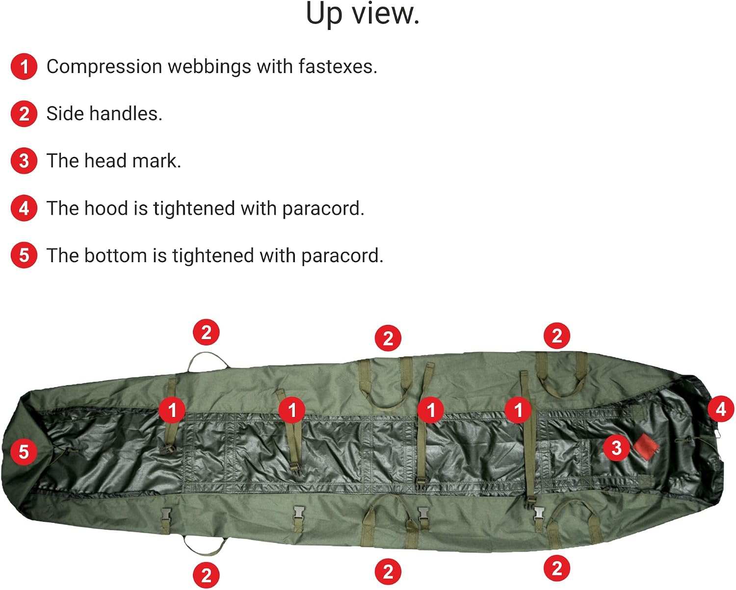 Derby Folding Emergency Rescue Stretcher with Thermal Blanket – Portable Drag Litter for Civilian and Military Evacuation, Firefighting, Search & Rescue, Outdoor, Disaster Relief, First Aid Transport