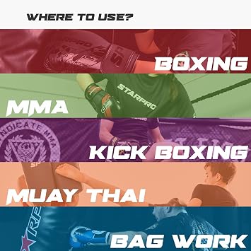 Starpro Boxing Gloves with Wrist Support & Protection Sparring Training Bag Gloves for Men & Women