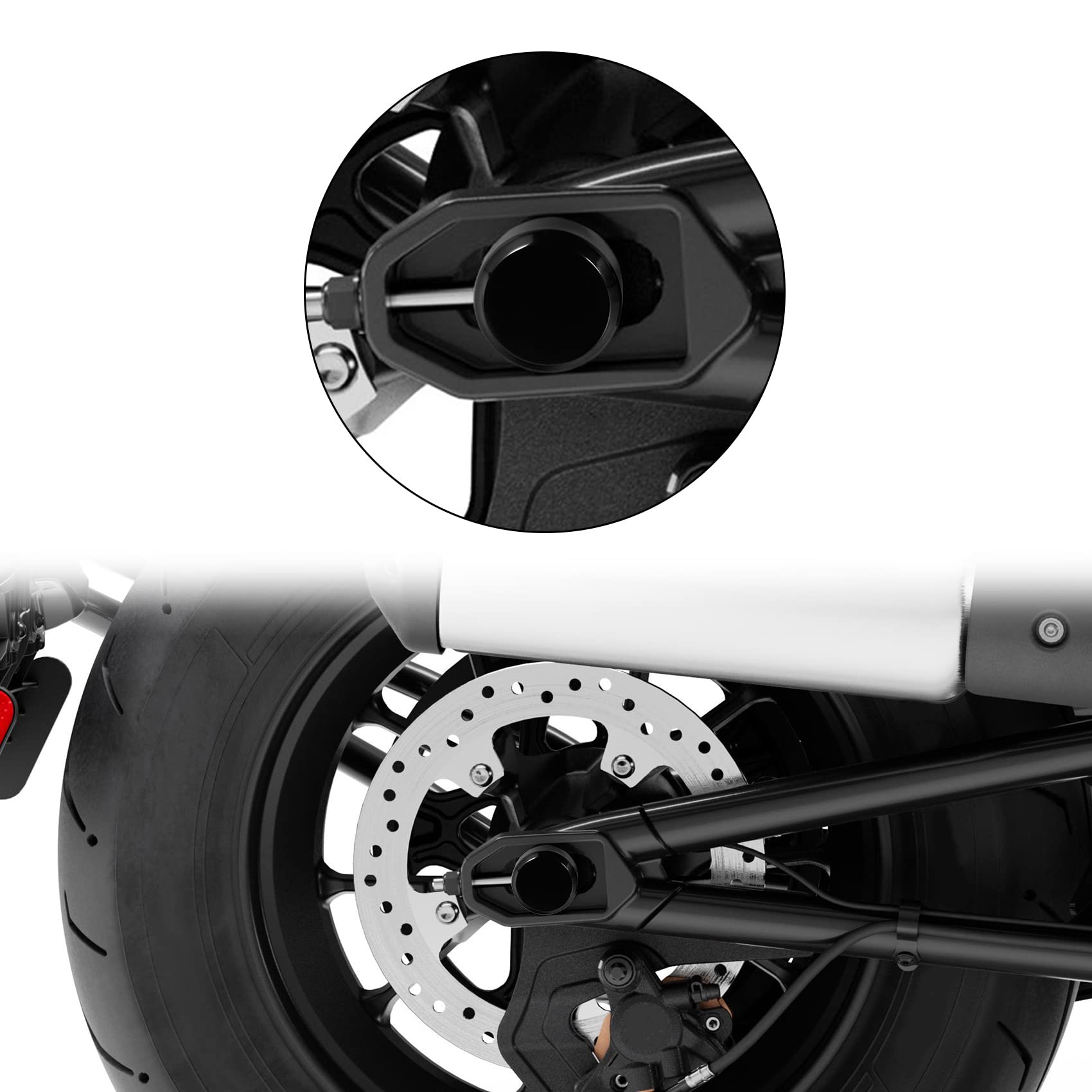 XMT-MOTO Rear Axle Nut Covers Bolt Kit fits for Harley CVO Pan America RA1250SE 2024-2025,1250 ST RA1250ST 2025,Special RA1250S 2021-2025,Sportster S RH1250S 2021-2025,RA1250 2021-2023