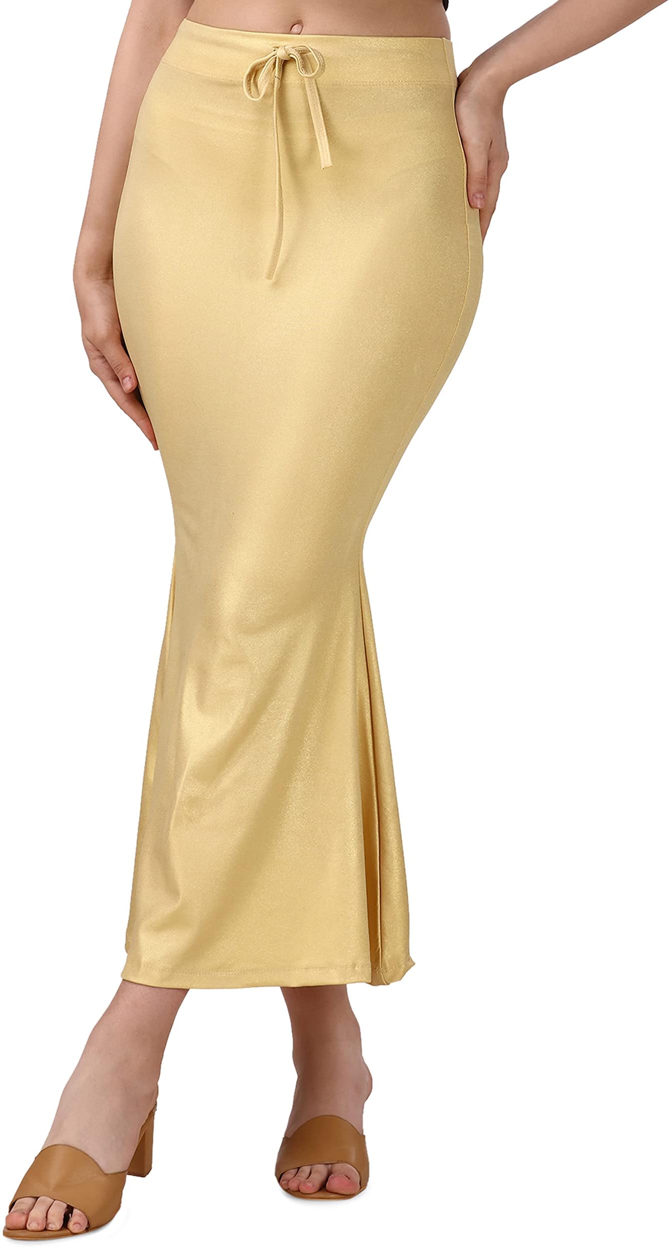 Mehrang Stretchable Shimmer Saree Shapewear Petticoat for Women, Skirts for Women,Shape Wear Dress for Saree