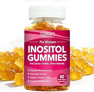 Myo-Inositol & D-Chiro Inositol 40:1 Ratio Gummies with Vitamin D3, Vitamin B8 for Women Hormone Balance Wellness, Fertility, Menstrual Cycle, Ovarian Health and PCOS Gummy, (60 Count)
