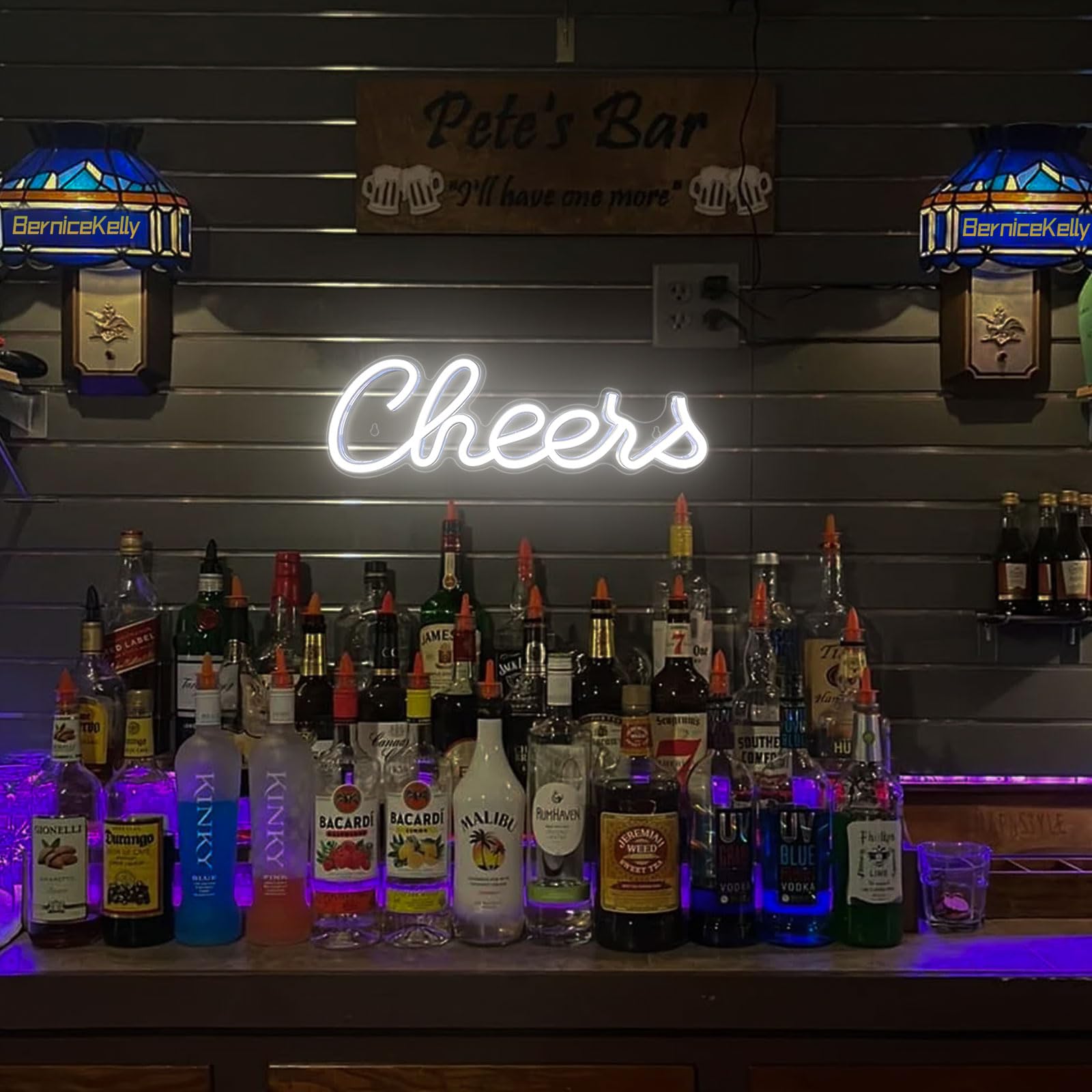 Cheers Neonschild für Wanddekoration, LED-Neon-Bar-Lichtschild, USB-betriebenes Wand-Neon-Lichtschild für Party-Wanddekoration, Party-Licht-Zubehör, Heim-Raumdekoration