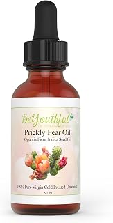 BeYouthful Prickly Pear Seed Oil (Barbary Fig Oil) 100% Cold Pressed and Unrefined, for Skin, Face, Hair, Lips, Nails, Versatile Beauty Oil Used as a Body Lotion/Moisturiser