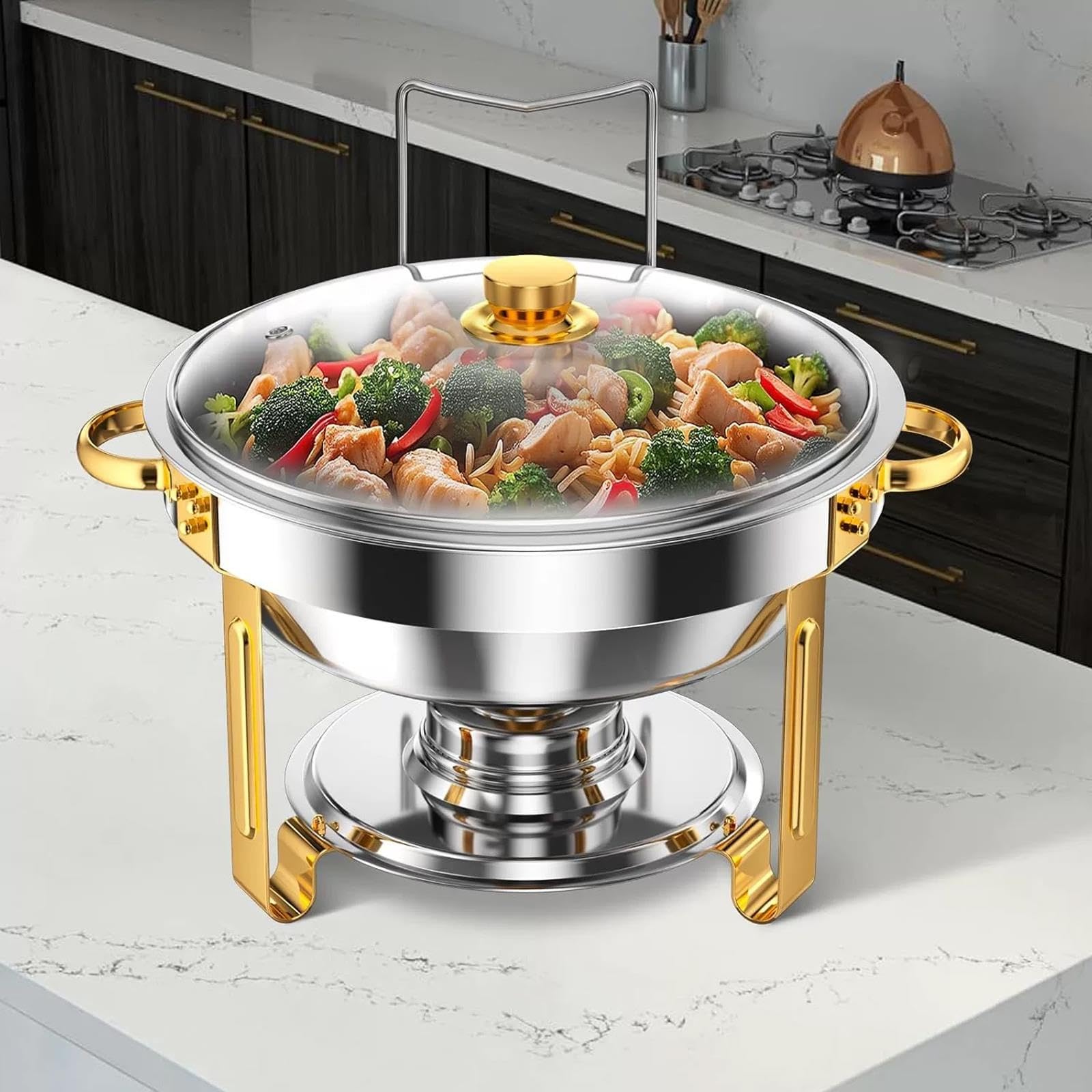 4 PCS Calentador de Buffet in Acero Inoxidable no se Requiere Electricidad