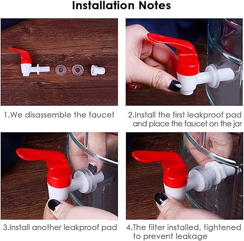 Miniatura 4 de Cubo de embotellado de plástico grifo grifo grifo de plástico para cubo de 5 galones Homebrew Fabricación de vino cerveza cerveza cerveza cubo de