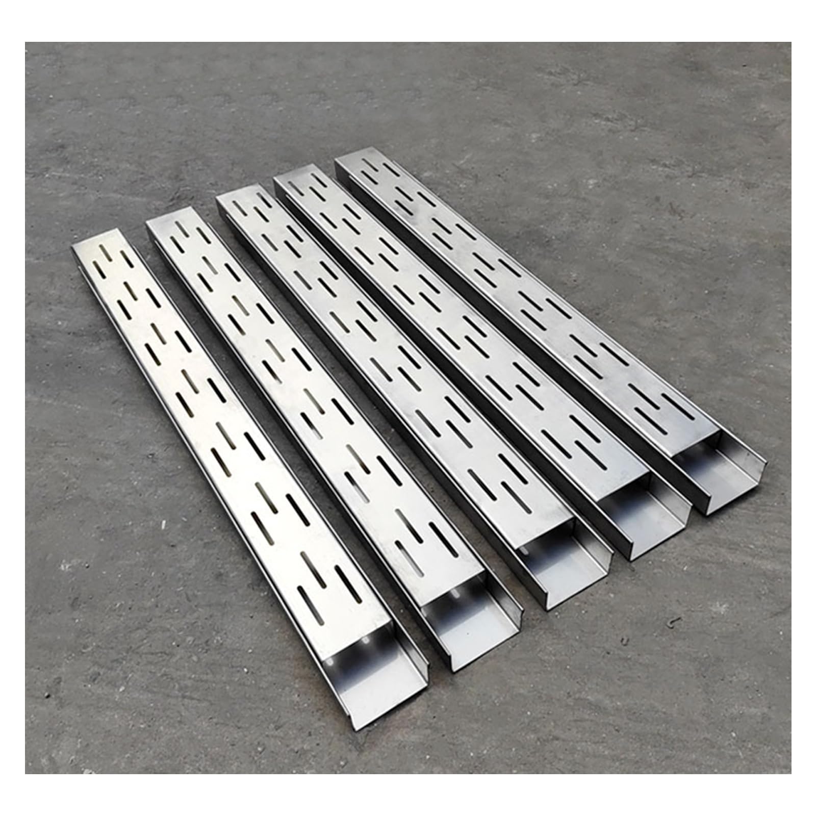 GLDYTVF 304 Stainless Steel Drainage Channel Pool Cover Drain Narrow Channel Grate Easy Clean Garden Drain Grate (H5*W10CM/H1.96*W3.94IN)