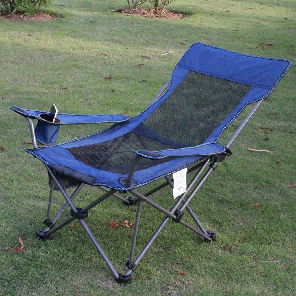 Chaise de voyage portable anti-encombrement avec dossier inclinable