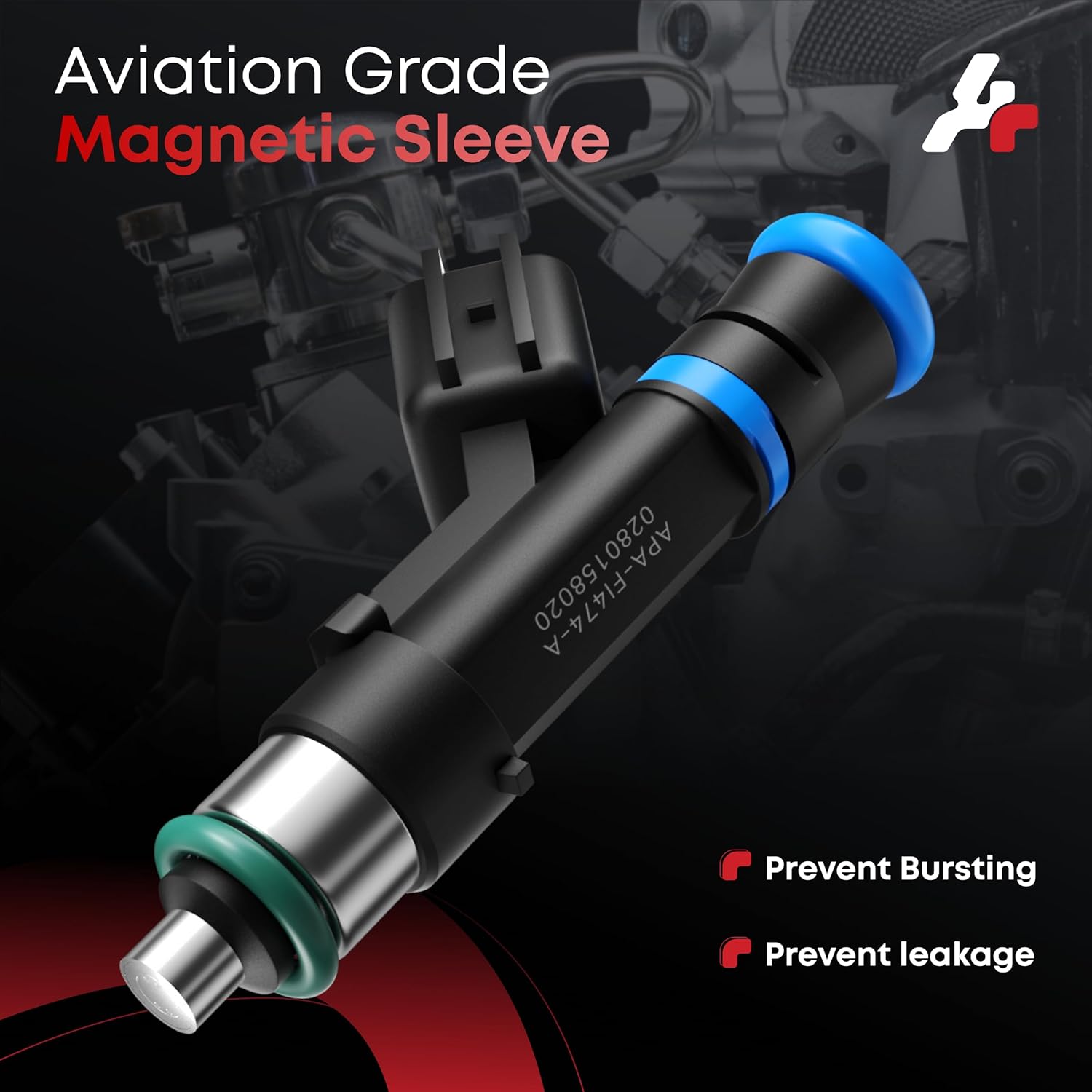 Fuel Injectors, Compatible with Jeep Grand Cherokee Liberty Commander, Dodge Dakota Durango Nitro Ram 1500, Mitsubishi Raider, Ram 1500 Dakota-v6 3.7L, Set of 6, Replace Part 0280158020