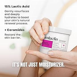 AmLactin Crepe Firming Cream - Therapeutic Skin Tightening Cream for Body - No-Scrub Exfoliator and Moisturizer, Skin Care with 15% Lactic Acid AHA, 12 oz (Packaging May Vary)