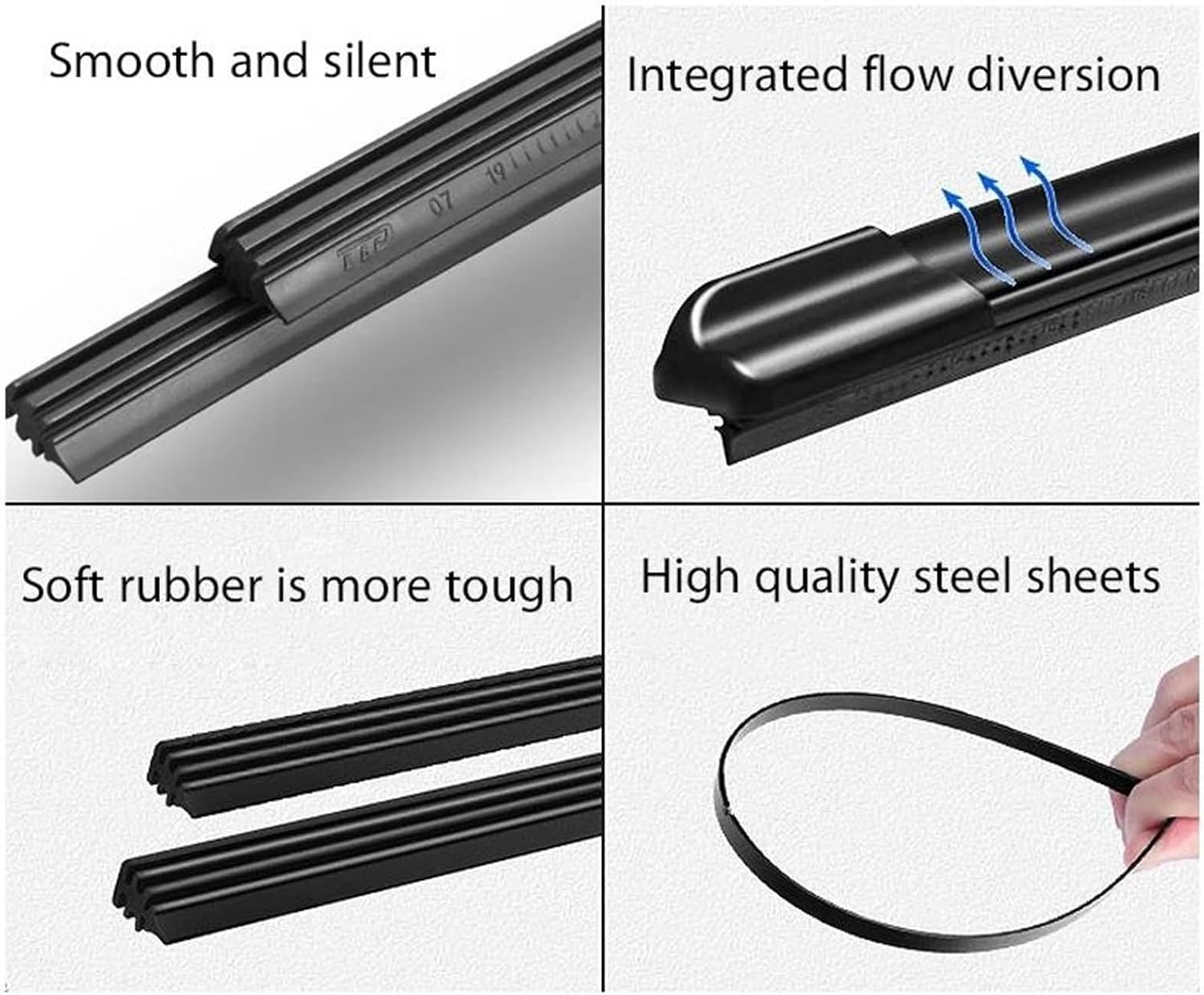 Car Wiper Blade for Chery for Tiggo 4 for Tiggo 5X 2019-2023 Front Rear Window Windscreen Windshield Wipers Car(Front Rear 3pcs)