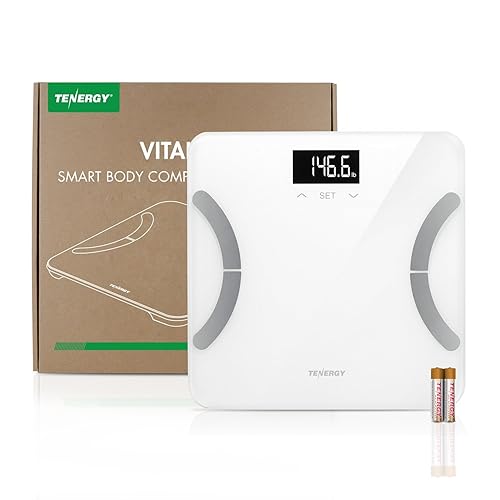Miniatura 7 de Tenergy Vitalis - Báscula digital de grasa corporal conectada por Bluetooth, báscula de IMC de alta precisión con pantalla LCD retroiluminada de