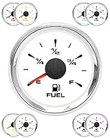 Vista 1 de Medidor de nivel de combustible 0-90 ohm - 2" 52mm Universal para auto, generador, motocicleta, tractor, yate, RV, blanco