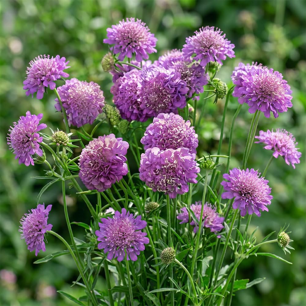 Scabiosa Oxford Blue Seeds – Mid Blue Pincushion Flowering Annual – Tall 90cm Cut Flower & Border Variety – Bee & Butterfly Friendly Garden Plant