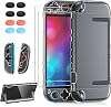 FYOUNG Protective Cover Case and Screen Protector for Nintendo Switch 2(2025) - 3-in-1 Accessories Bundle for Switch 2 - Crystal Clear Hard PC Shell, 2 Glass Film, 8 Thumb Grips (Not Dockable)