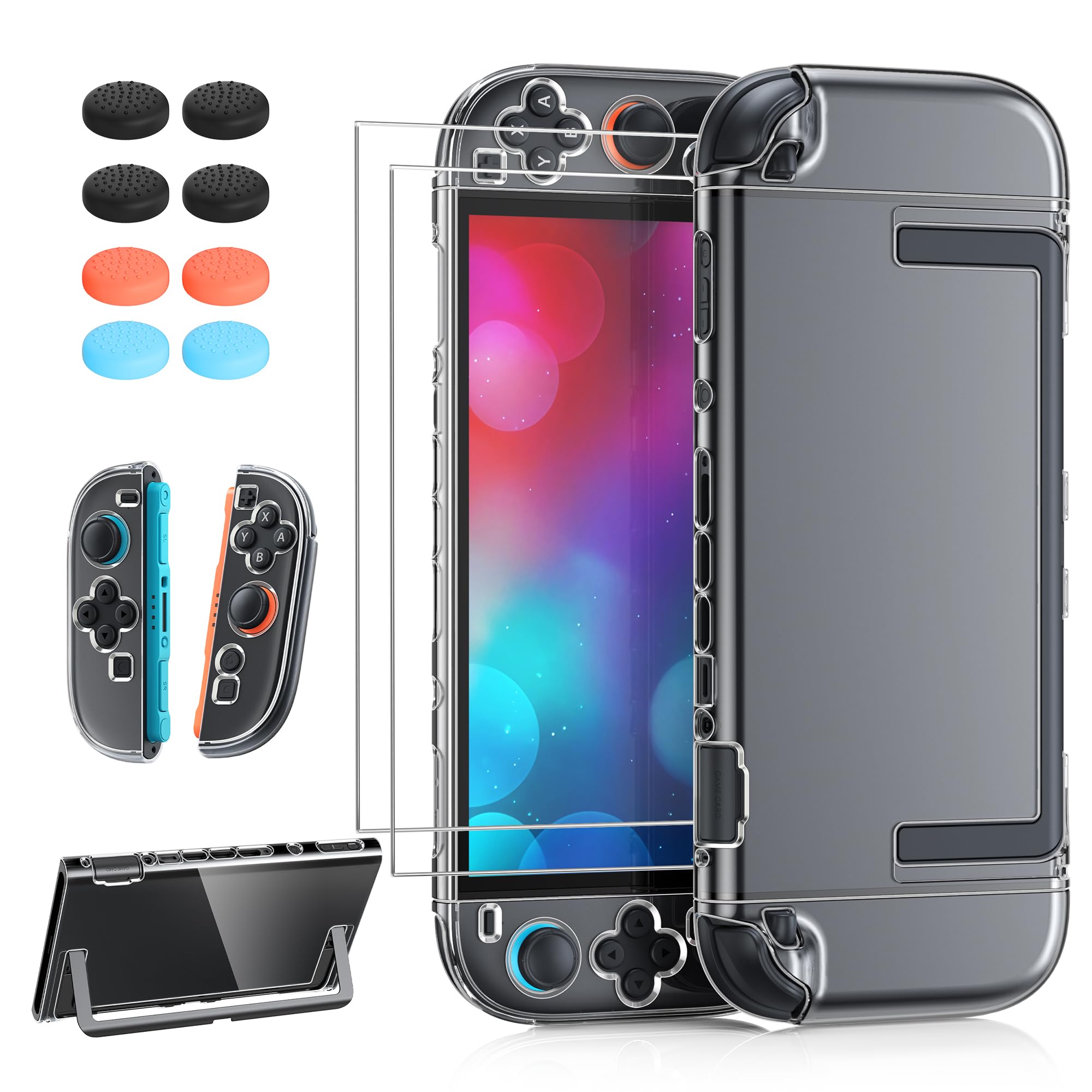 FYOUNG Upgrade Switch 2 Protective Case Screen Protector Set Dockable Cover Hard Shell for Nintendo Switch 2 2025
