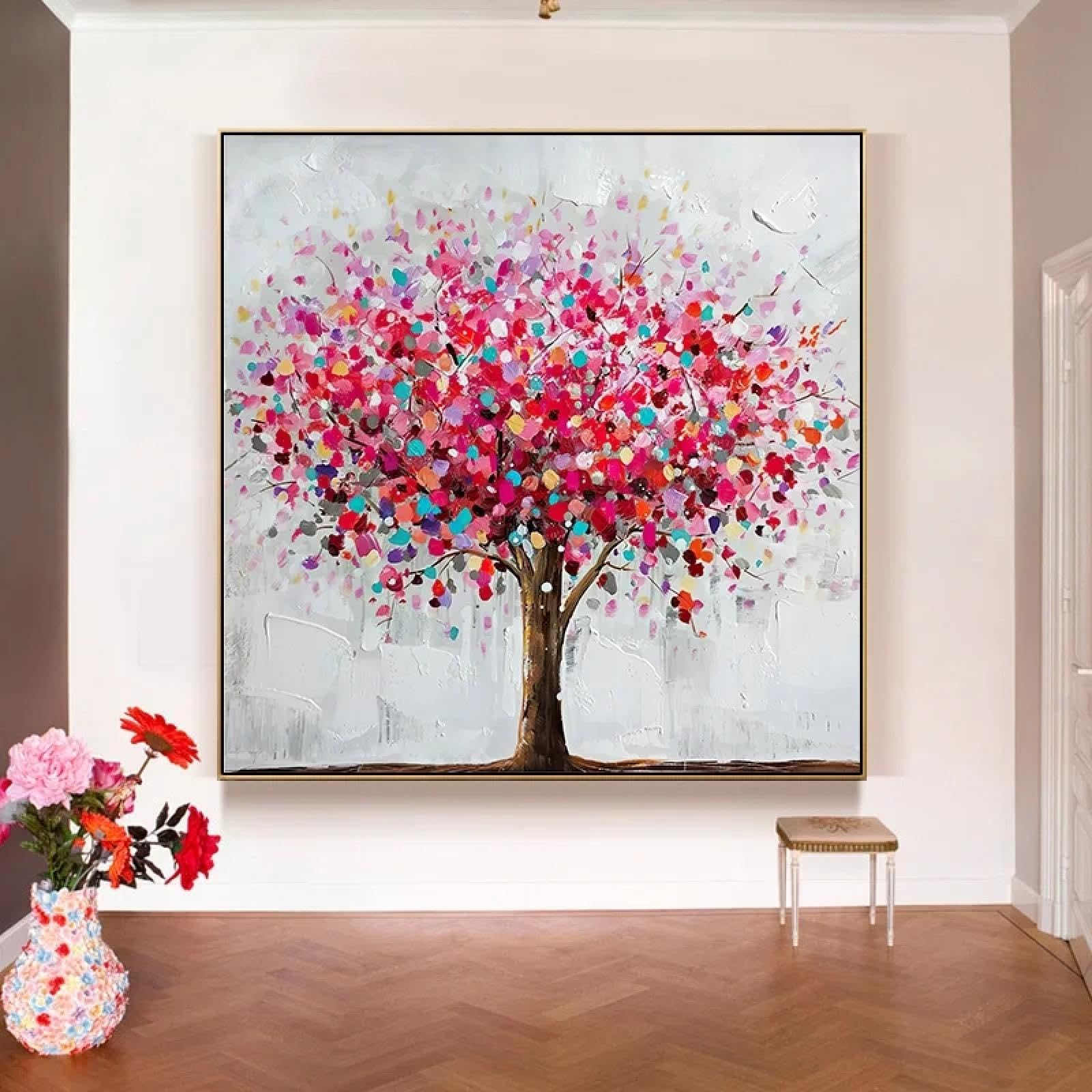 Cuadro decorativo de paisaje abstracto para dar vida y color a las paredes de tu salón