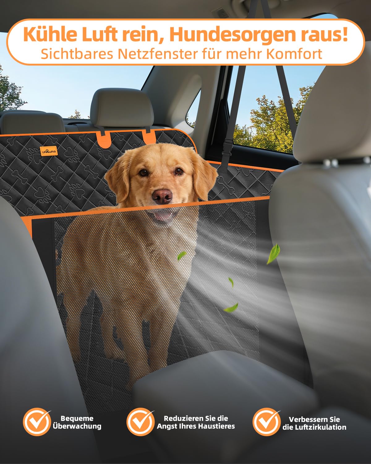 Harter Unterseite Hundedecke Auto Rückbank Wasserdicht Kratzfeste Hund Auto Rückbank Verbreitert Hundematte Auto Rückbank Universal für PKWs, LKWs und SUVs mit Sicherheitsgurt
