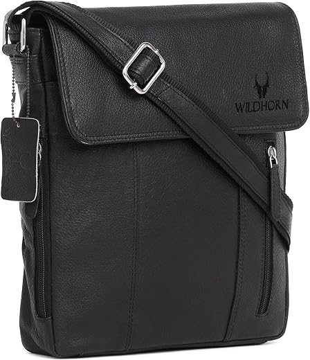 WildHorn Genuine Leather Sling Bag for Men | Stylish, Spacious & Built to Last | Adjustable Strap | 1-Year Warranty